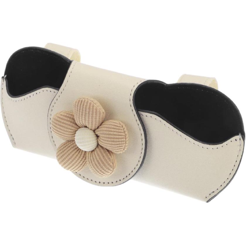 

Motoforti Car Sunglasses Case Magnetic Universal Car Visor Sunglasses Holder for Car PU Leather Beige 18x7.6cm 1 Pcs