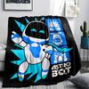 1PC ASTRO BOT Patterned Flannel Blanket Suitable For All Seasons for Home Decor Warmth and Comfort Gifts Holiday Present