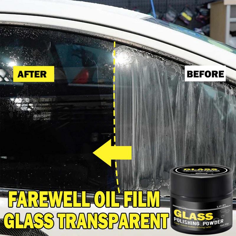 30g Glass Scratch Remover Glasses Window Cleaner Powder Detergent Windshield Polish Car Glass Cleaning Powder Mirror Repair Kit