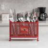 Carbon Steel Cutlery Drain Rack 3 Grid Kitchen Utensil Storage Basket Cutlery Holder  Spoon Fork