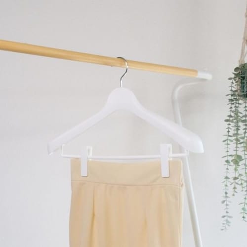 Shinko Hanger Suit Hanger Clips, 40cm Wide, 5cm Thick, Wide Design, Anti-Slip, Rotating Hooks, Stylish, for Suits, Shirts, Jackets, and Coats, Made In