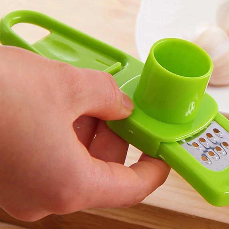 1pcs Multi-functional Garlic Crusher Grinder Manual Ginger Garlic Cutter Garlic Peeler Press Kitchen Gadgets Cooking