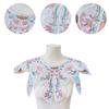 Vintage Embroidered Faux Collar Decorative Collar for Ancient Costume Removable False Collar Adjustable Shoulder Shawl