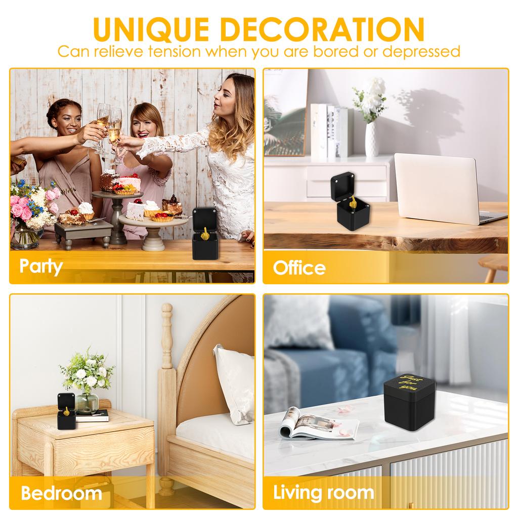 Подарункові коробки-сюрпризи з середнім пальцем Різдвяні веселі розіграші Офіси Робочий стіл Домашній декор Подарункова прикраса Іграшки Діти Мініатюрні предмети