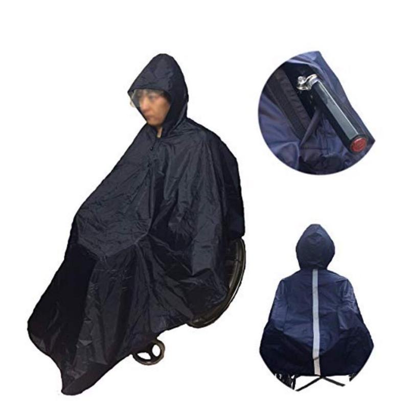 

Wheelchair Raincoat Made of PVC Glue Polyester Raincoat for Disabled People Scooter Raincoat for The Elderly One Size чорний