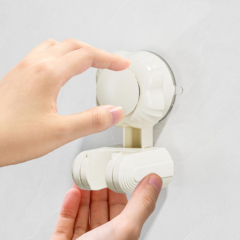 Shower Head Holder Wall Mount Vacuum Suction Bathroom Shower Head Holder Movable Adjustable Shower Grip Mount No Punching