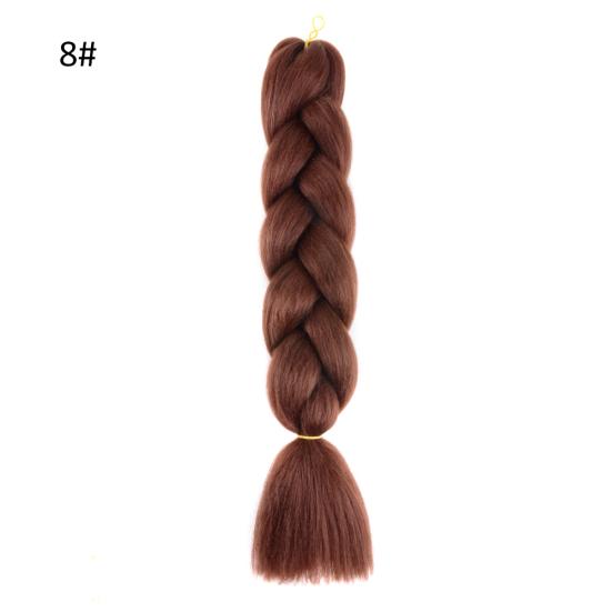 

Синтетические наращивание волос сплошного цветаАфриканские косички. Плетение крючком. Конский хвост. 8#