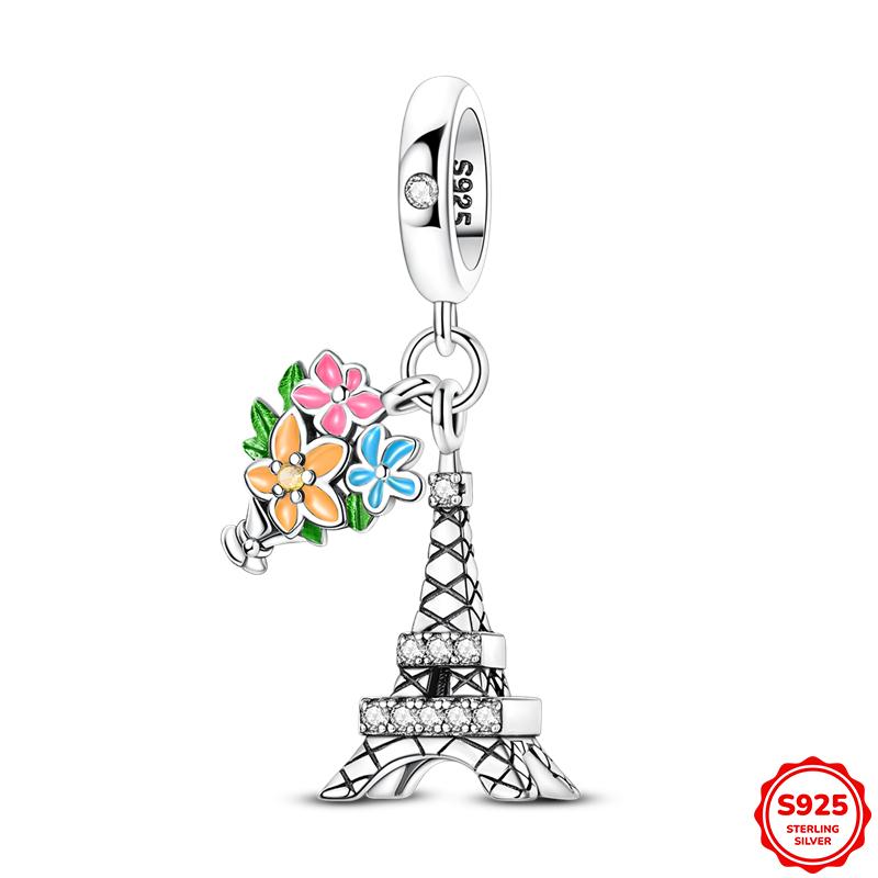 925 Silver Moments Keychain Charm Fit Original Silver Beade Ladies Gift