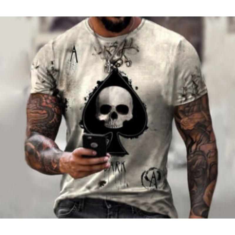 3D printed street fashion short sleeved T-shirt