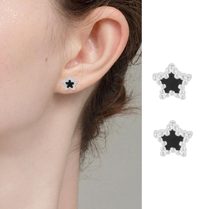 Fashion Heart/Star Studs Earrings Fashion Ears Pin Ear Studs Statement Earring Creative Ears Jewelry for Woman Girl