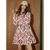 Coolhut Bohemian Style Design Printed Loose Slimming Long-Sleeved A-Line 2025 Autum Dress