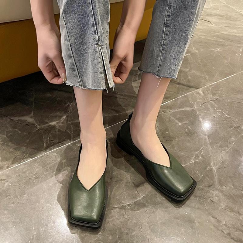 Spring New Mary Jane Women's Shoes Retro Squaretoe Flat Fashion Minimalist Loafers Ladies Casual Lightweight Shoes Mujer Zapatos