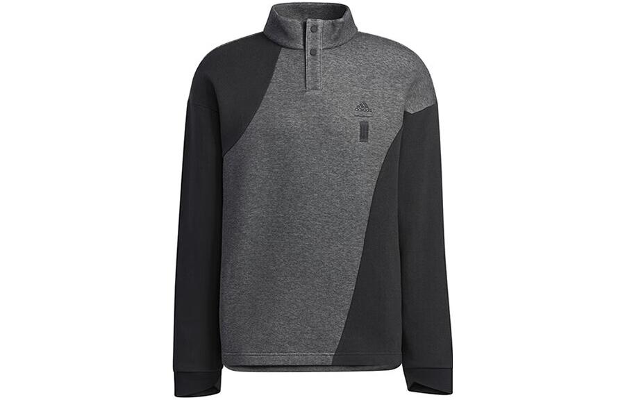 Adidas Sweatshirts Men s Black Stand Collar Moderate Regular HY5847 XL