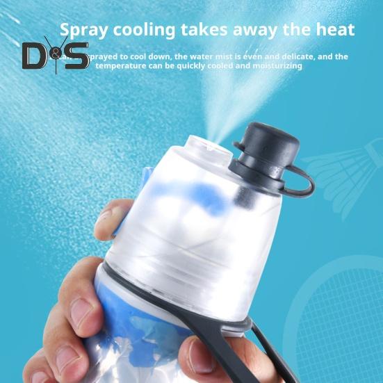 500ML Sports Water Bottle Insulated Bike Water Bottle with Spray Mist Portable Leak-Proof Cold Water Bottle for Gym Cycling Climbing