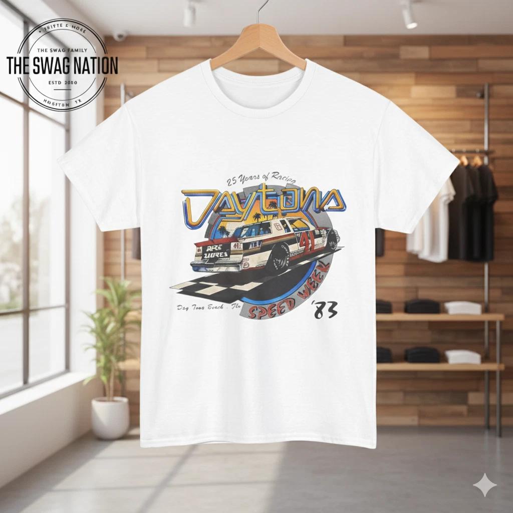 

Unisex Adult Vintage Graphic Vintage 1983 Speedway Racing Graphic T... XL
