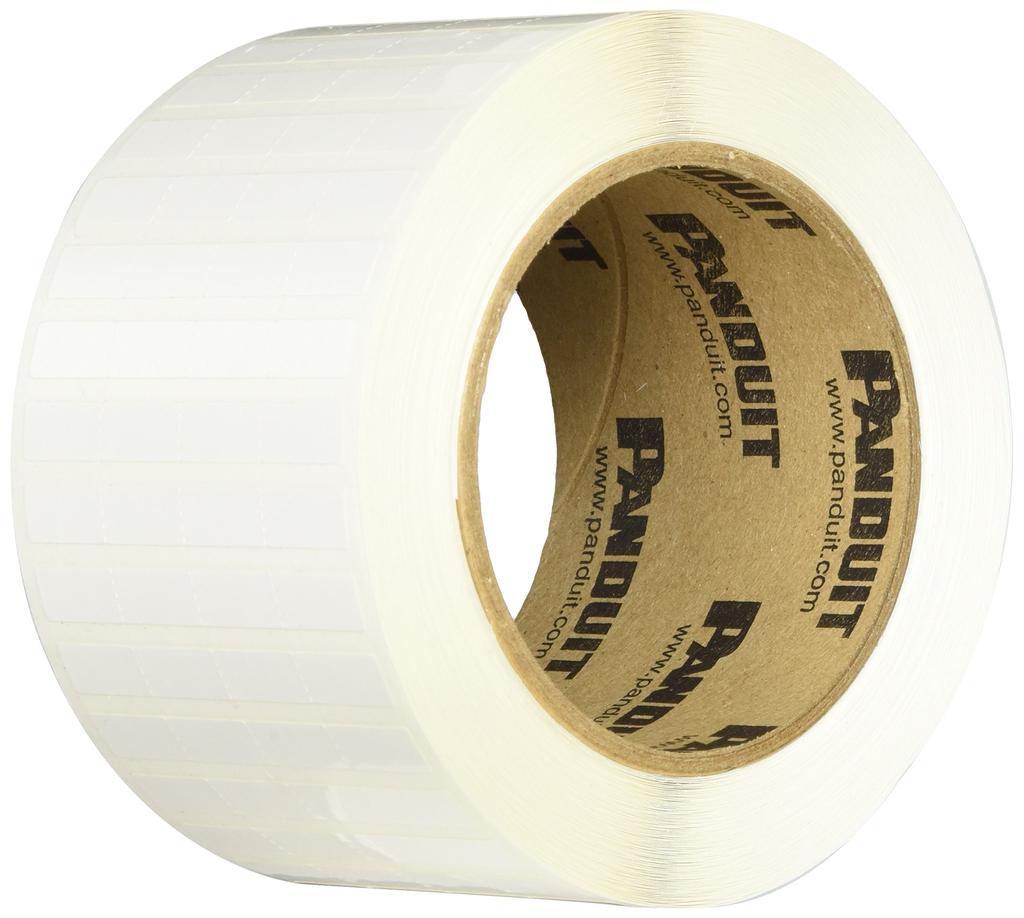 Panduit Thermal Transfer 123 and 2500 Labels, 64x7.6mm, 4-Port, Perforated, Super-Adhesive Polyester, Labels, C252X030YPT-P