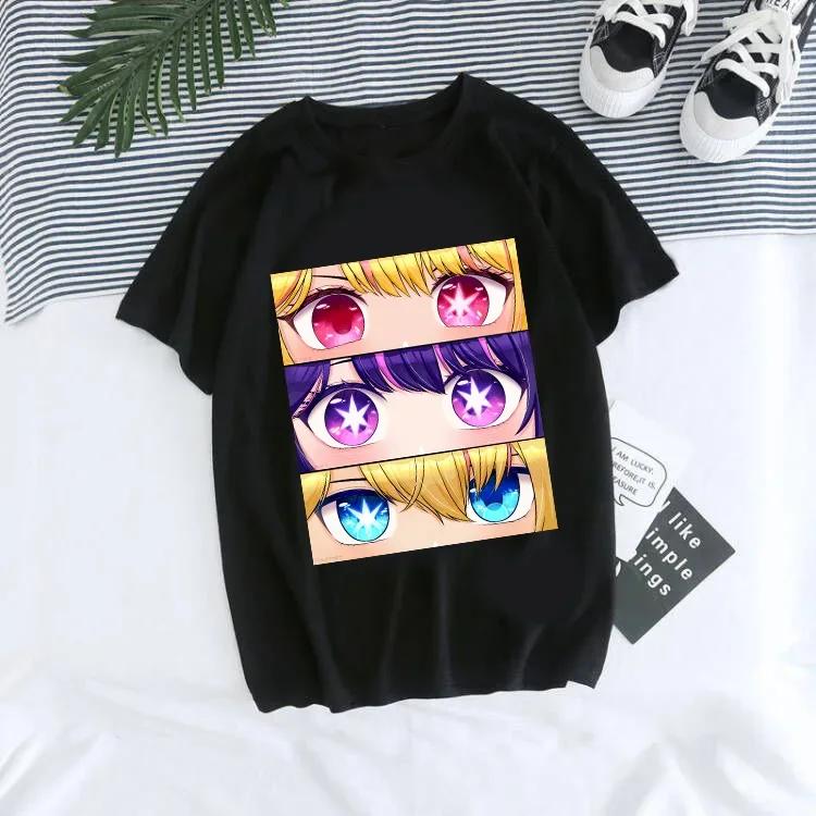 Women T-shirt Manga Anime Oshi No Ko Harajuku Ullzang T Shirt Female Ai Ruby Akane Aquamarine Hoshino Clothes Tops