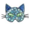 Sparkling Cat Head Brooches For Women Unisex 4-Color Luxury Lovely Kitty Pets Animal Office Party Brooch Pins Gifts