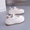 Fashion Platform Sports Casual Shoes Women's 2025 Spring New Versatile Round Head White Shoes Heightening Women's Board Shoes 8001