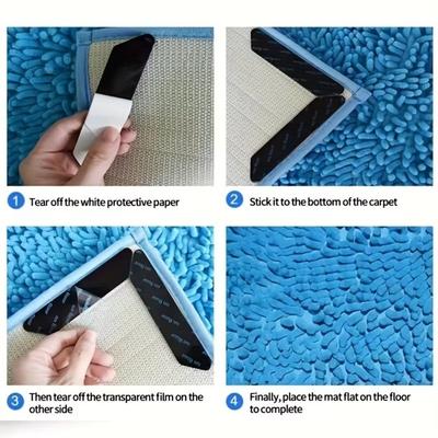 New Non-slip Carpet Stickers Reusable Anti Curling Carpet Tape Washable Grip Stoppers Floor Stoppers Home Decor