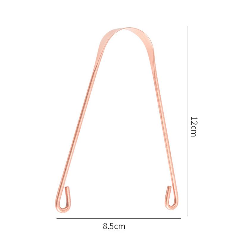 1 Pc Copper Tongue Scraper U Shaped  Cleaner Travel Handy Case Remove Breath Cleaning Coated Oral Hygiene Scrapper Tools