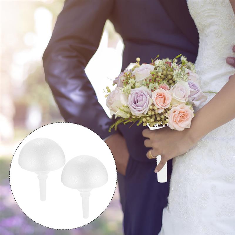 3 Sets Brautstraußhalter Schaumstoffe Florale Griffe Hochzeitsbedarf Brautstraußgriffe Hochzeits-Blumenhalter DIY Blumenhalter