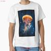 Electric Jellyfish World Classic T Shirt Made In Us Aus Size S 2xl Vintage Casual Homme Breathable Stretched Comfortable