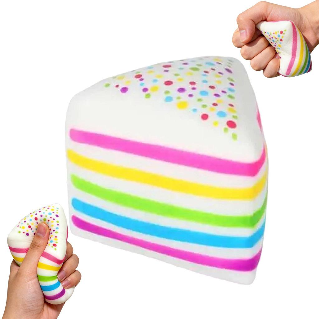 Dumpling Squishy Rainbow Layer Cake Toy Dessert Soft Toys For Teens & Adults Fun Novelty Gift For Birthdays Squish Dumplings