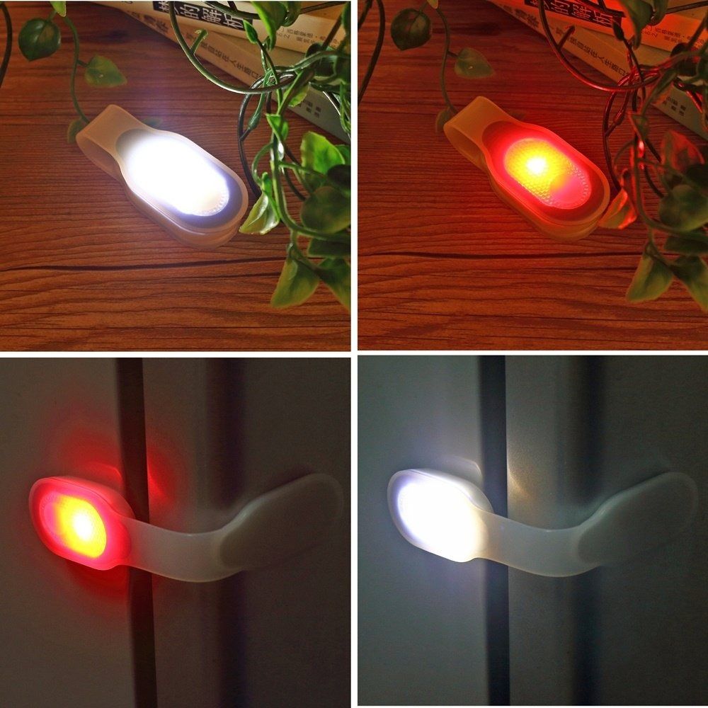Waterproof Magnetic Collar Clip Silicone Material Flashing Warning Light Clip on Light  Running