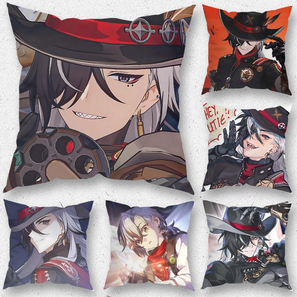 Boothill Honkai Star Rail Pillow Case For Home Bedroom Room Decoration Living Room Sofa Cushion Cover Suitable