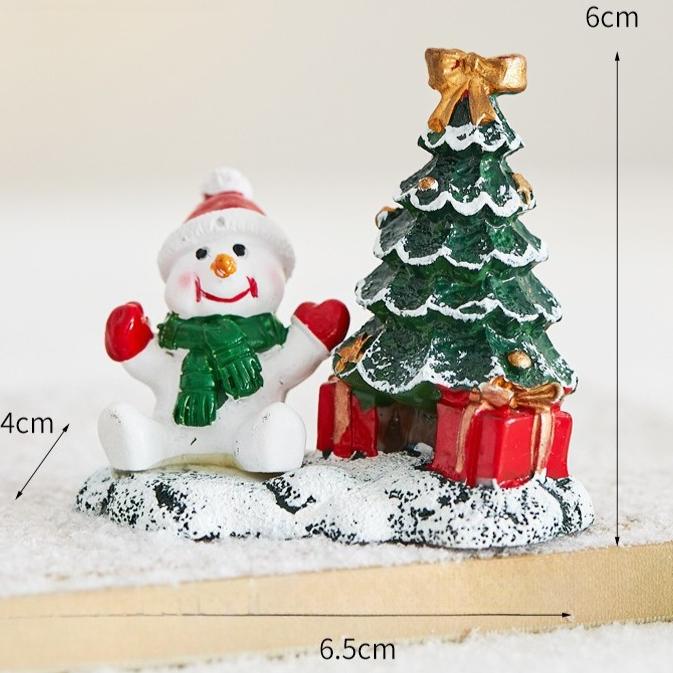Christmas Decorations Reindeer Snow House Christmas Tree Pendants New  Party Gifts Christmas Atmosphere Desktop Decorations