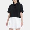 Nike Solid Color Collar Short Sleeve Polo Shirt Women Tops Black DC3427-010