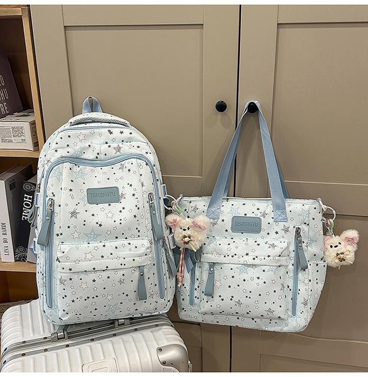 Schoolbag Japanese ins new high-value fresh and sweet star make-up bag women's light travel large-capacity backpack