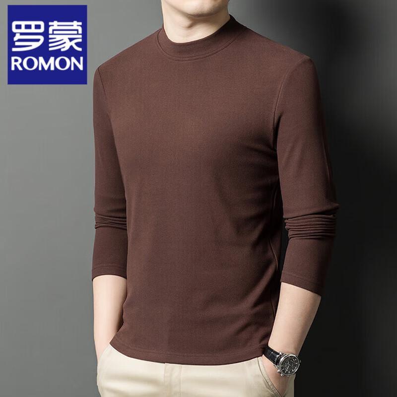 Luomeng Men s Double-Sided German Velvet Mock Neck Long Sleeve Thermal Base Layer T-Shirt M