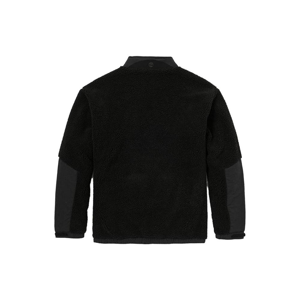 Timberland Outdoor Remix Speciální série Barevný blok Stojáček Teplá Fleecová bunda na zip do poloviny Neformální Unisex bunda Černá A5URK-001