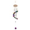 Colorful Metal Wind Chimes Wooden Top Hanging Decor With Flower Beads Wind Chime For Home Garden Patio Terrace Decor Wind Chimes