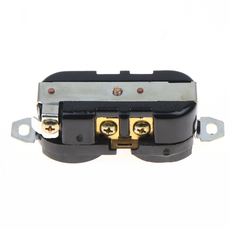US-style Double Socket 20A 125V E-09 Wiring Lock Connector Durable Fireproof for Home Commercial Electrical Wiring Use