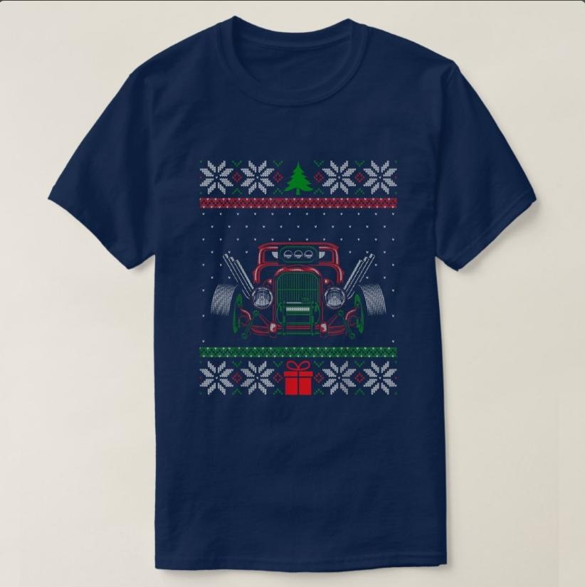 

Custom Hot Rod Garage Ugly Christmas Modified Cars TShirt 100 Cotton ONeck Short Sleeve Summer Casual Mens Tshirt Streetwear 4XL