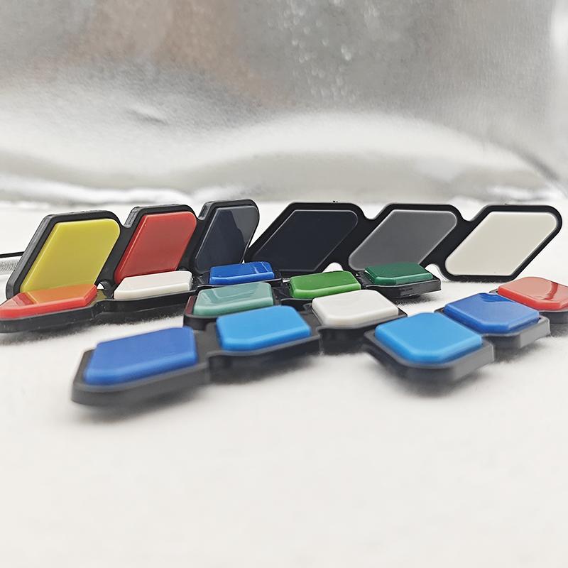 3 Colors Grille Badge Tri Colors Emblem For Toyota Tacoma Tundra 4Runner Highlande Rav4   Air Inlet Grille Auto Car Accessories