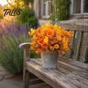 Versatile Faux Flowers for Floral Design Artificial Eucalyptus Morning Glory Flowers, Fall Fake Outdoor Planters Durable Plant Decor Bedroom