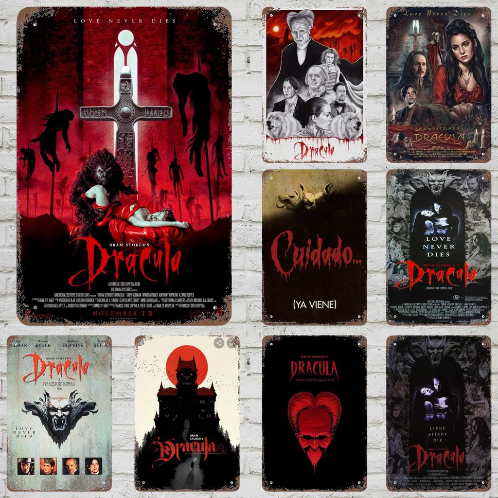 bram stokers dracula Vintage Metal Tin Signs Posters Decor Retro Metal Plaque Wall Art Decor for Garage Bar