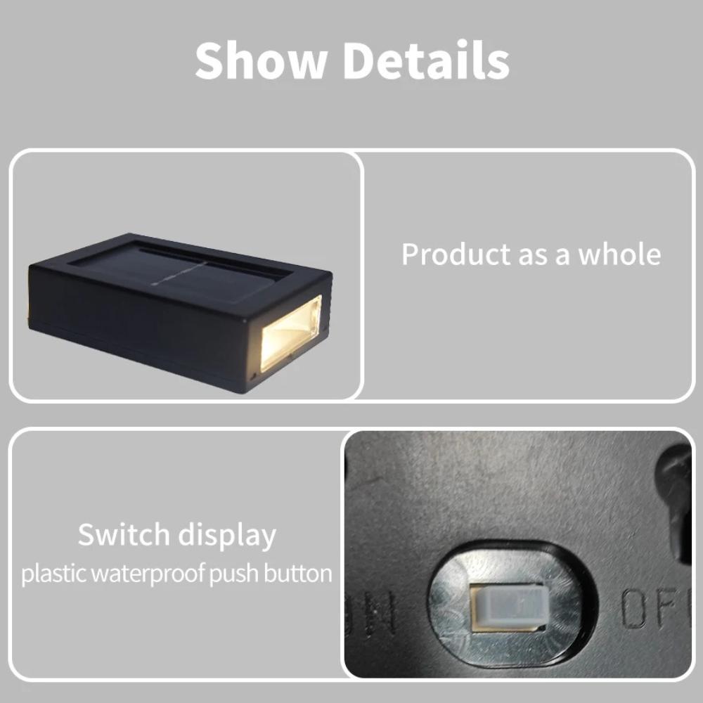 Solar Light Outdoor Up and Down Wall Washer Light Waterproof Solar Lamp for Garden Street Landscape Balcony Yard Porch Decor