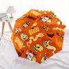 1pc Halloween Ghosts Automatic Umbrella   Auto Open/Close Folding Umbrella with  8 Rib Frame, 3 Fold Compact Umbrella for Men & Women, 103