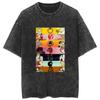 Hot Washed T-shirt "The Seven Deadly Sins" - Cartoon Loose Couple Short Sleeve Shirt
