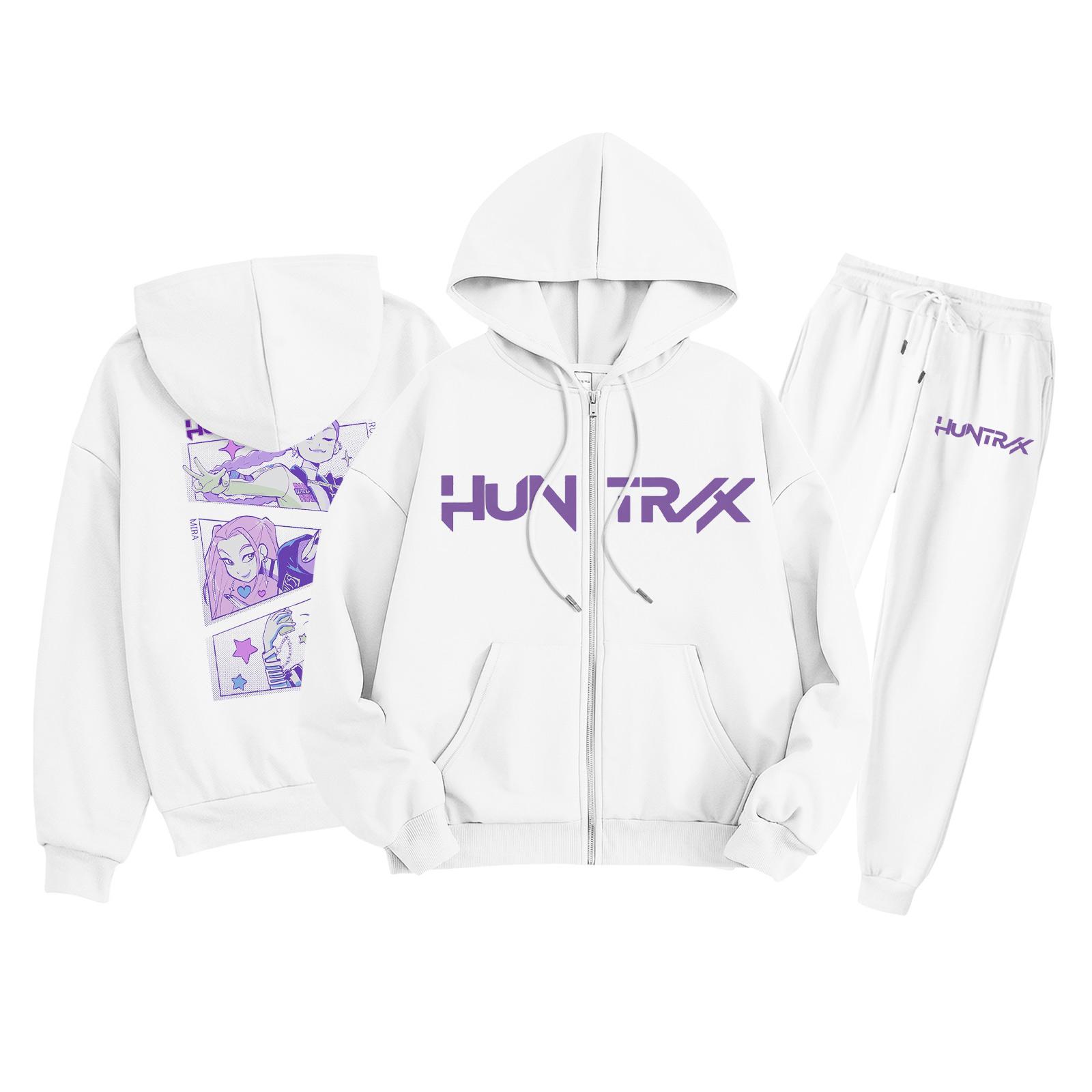 

Детская мода Толстовка с капюшоном на молнии с длинными рукавами и спортивные штаны Однотонный комплект толстовки с карманами 160 белый