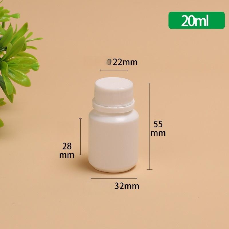 10Pcs 20-225Ml Pill Vials Tablet Capsule Solid Powder Portable Containers Plastic Hdpe White Empty Seal Bottles