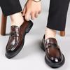 Fashion Fashion men loafers outdoor Penny Leather Men Shoes Simple round Toe Slip On Dress Business Suit Casual Party Wedding Shoes Man