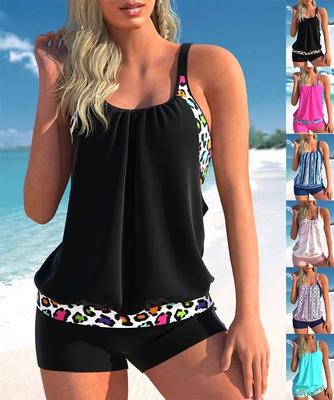 Neue Sommer-Bademode für Damen im Ferienresort-Stil, modisches Design, Badeanzug mit Marmordruck, zweiteilig, S-6XL