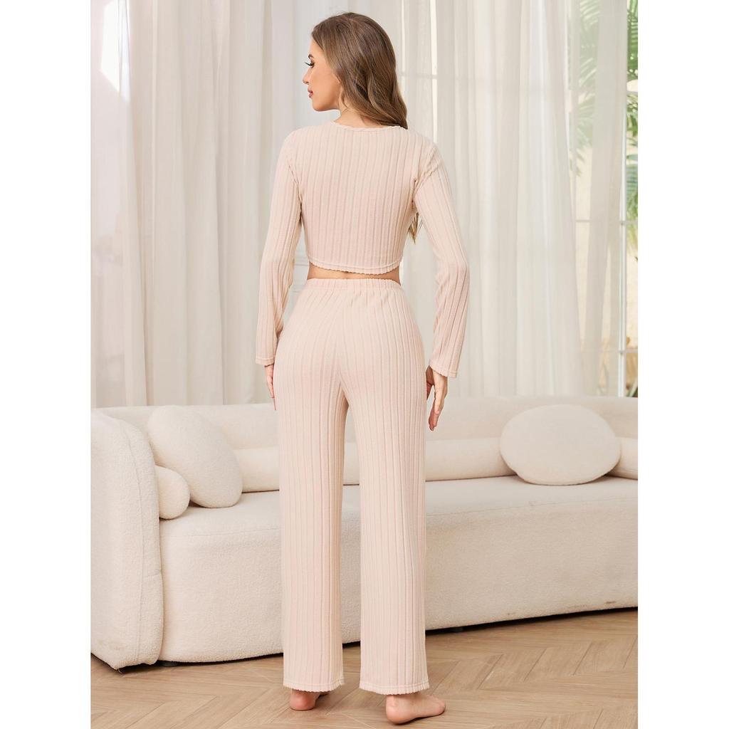 Homewear Autumn and Winter Casual Sports Long-sleeved Trousers Pajamas Suit