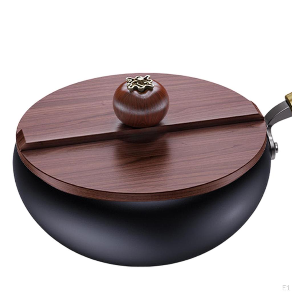 Eisen-Wok, Bratpfanne Unbeschichtet Mehrzweck Kochen Flacher Boden für Persönlichen Gebrauch Antihaft